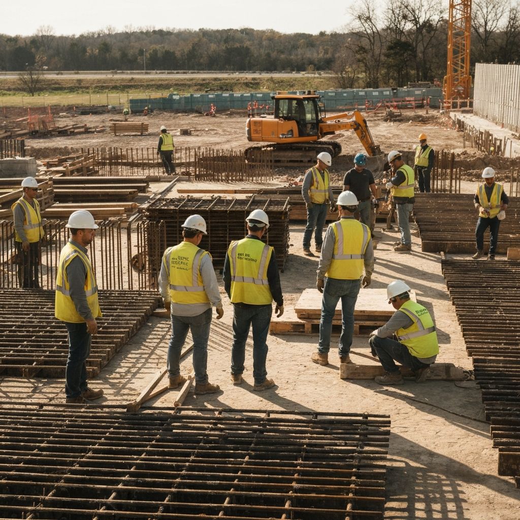 Handwerker auf der Baustelle